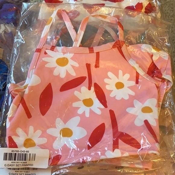 Hannah Andersson NWT Sunblock Tankini Happy Pink Floral Pattern 18-24 Month & 2T - Picture 9 of 12